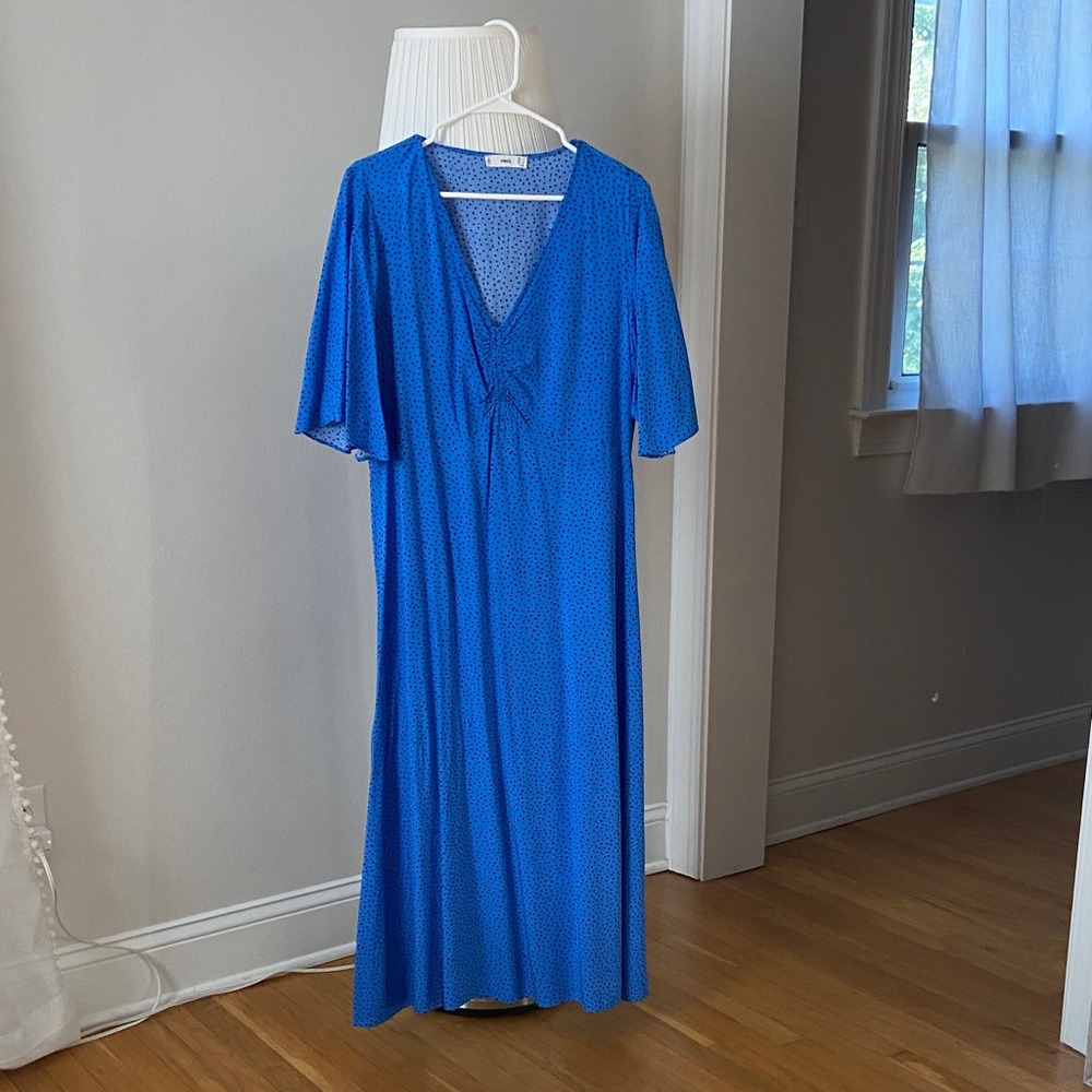 Mango Vibrant Blue Maxi Dress